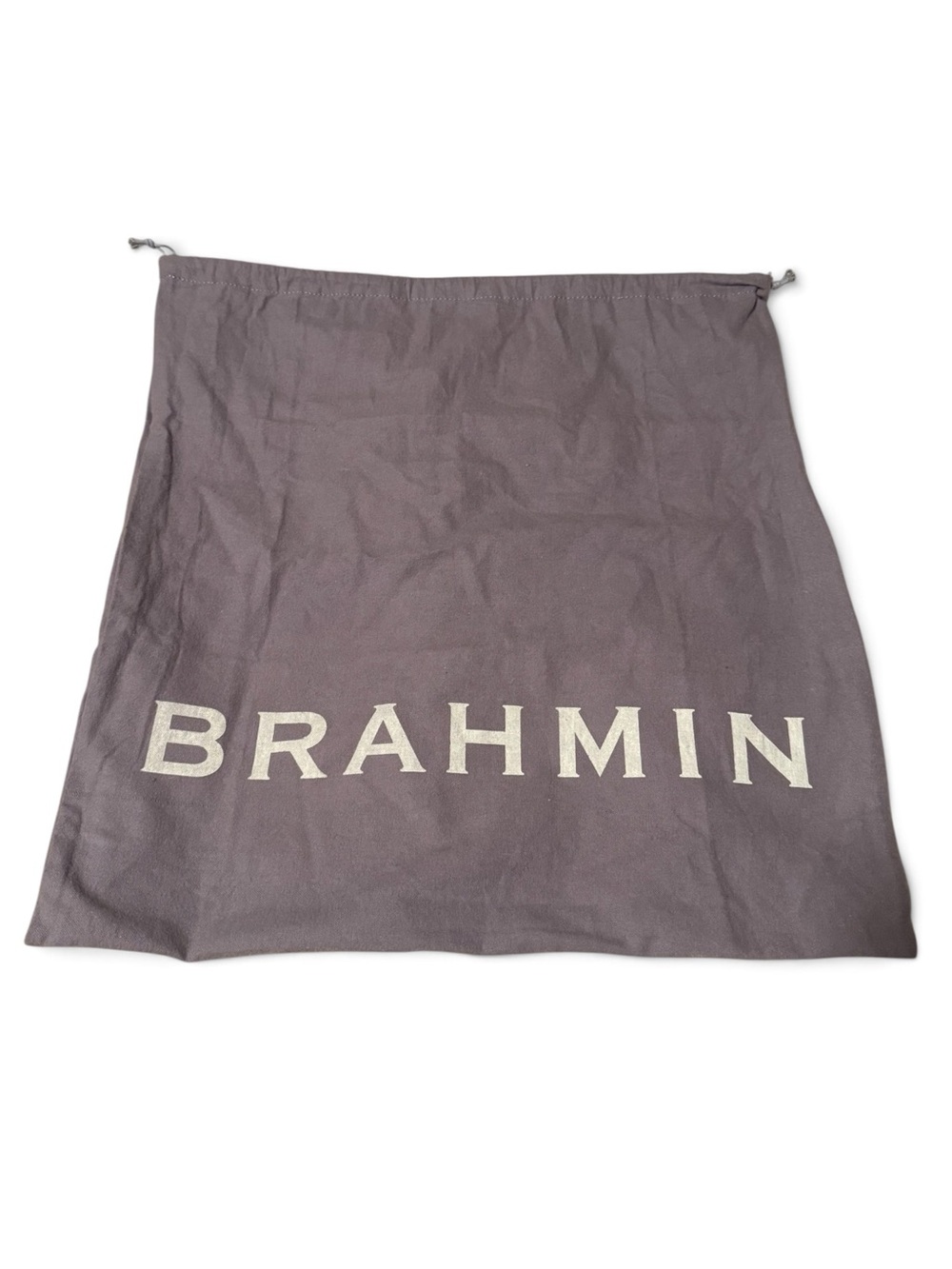 Authentic Brahmin Dust Bag in gray with White Logo